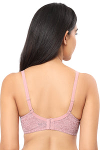 Floral Romance Non Wired Lightly Padded Non-Wired Full Coverage Bra - Cinder Rose thumbnail 2
