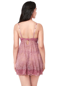 Eternal Bliss Full Coverage Satin Babydoll - Messa Rose thumbnail 2
