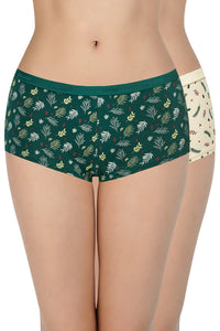 Print Low Rise Boyshort Panties (Pack of 2) - color option
