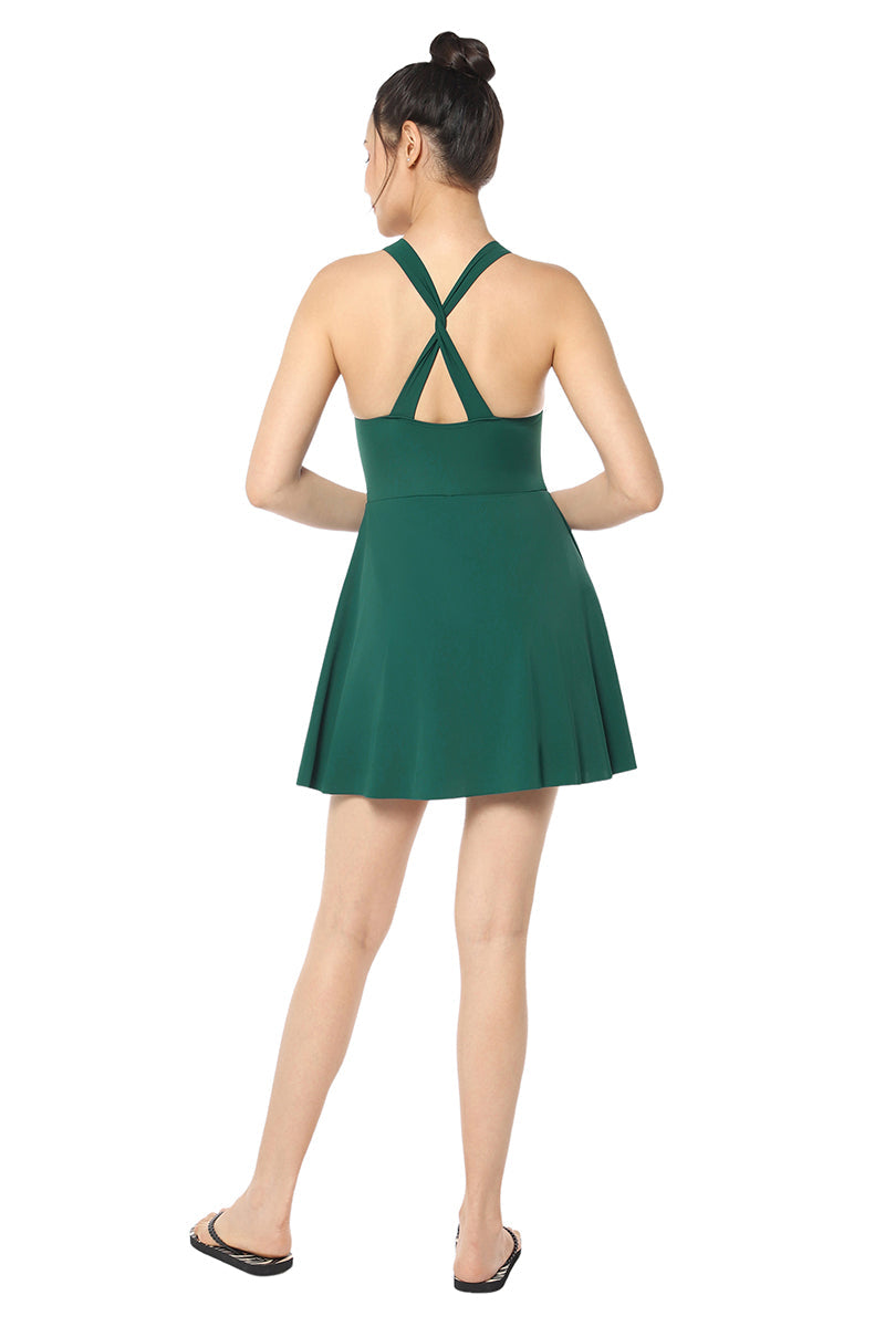 Racerback Swim Dress - Mangrove