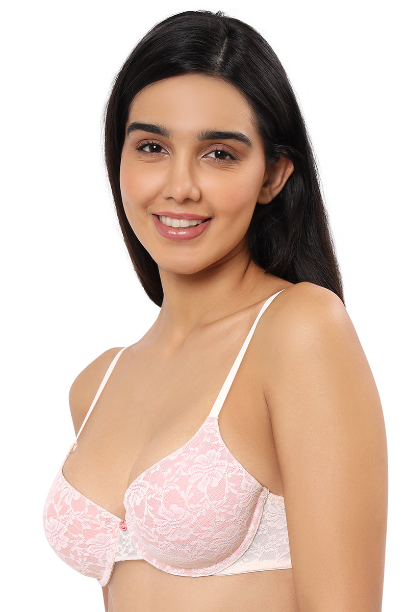 Floral Romance Lightly Padded Wired Full Coverage Bra - Angel W_Bridal