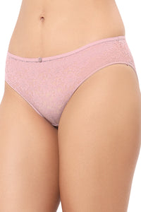 Floral Romance Three-Fourth Coverage Low Rise Bikini Panty - Cinder Rose thumbnail 3