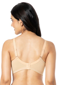 Cotton Daily Support Solid Non Padded Non-Wired Bra - Hazelnut thumbnail 3