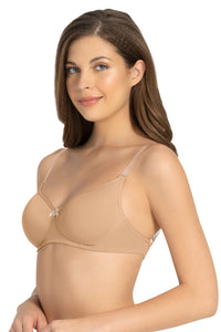 Classic Backless Padded & Non-wired Bra - Sandalwood thumbnail 3