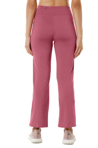Flaunt Flared High Rise Travel Pants - Heather Rose thumbnail 3