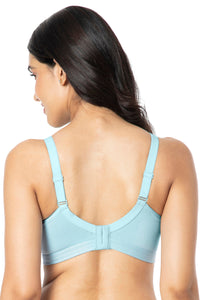 Cotton Chic Support Solid Non Padded Non-Wired Bra - Porcelain Blue thumbnail 3