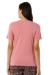 V-Neck Sleep Tee - Mauveglow thumbnail 3
