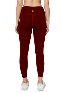 Energize High Rise Active Leggings - Burgundy thumbnail 3