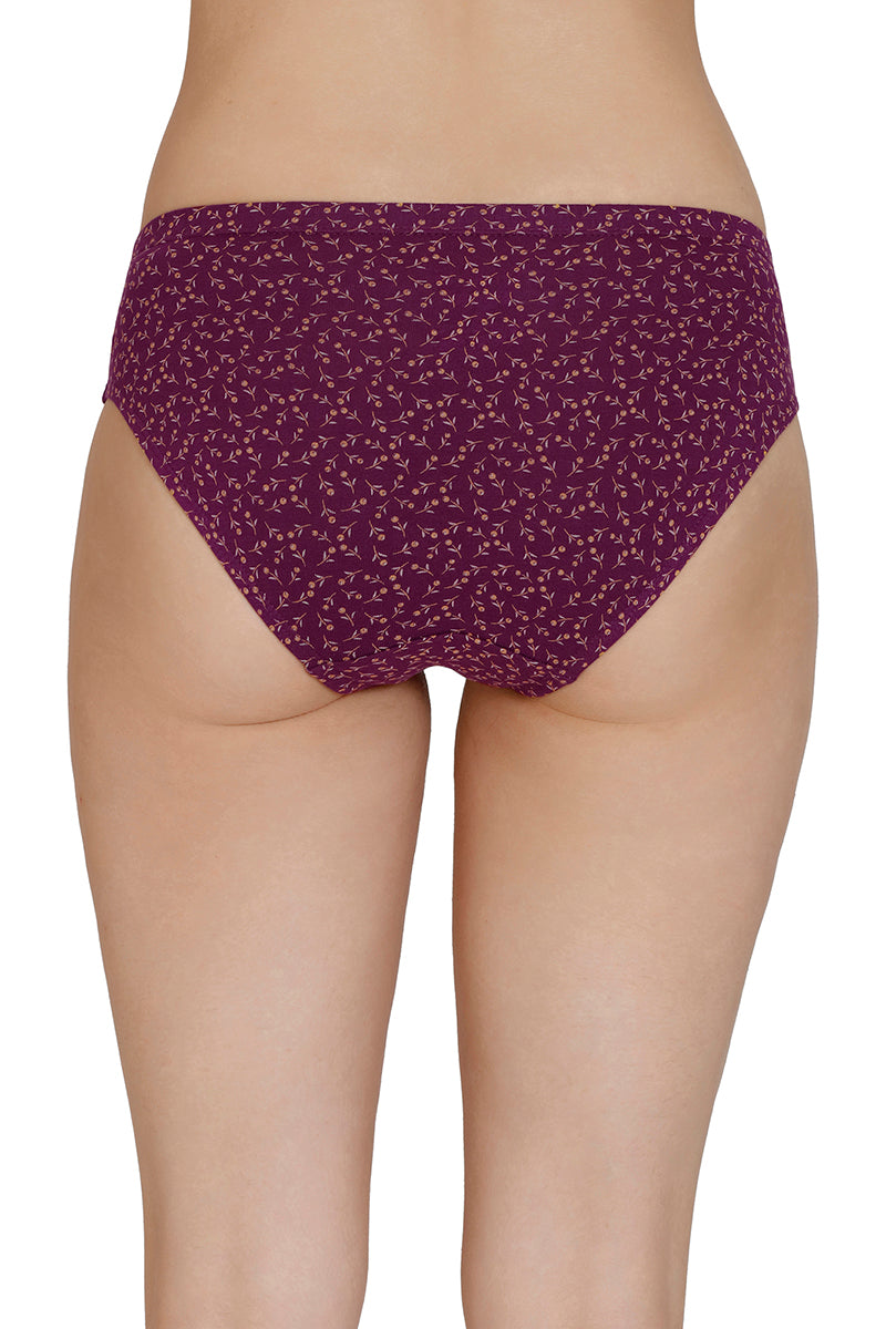 Inner Elastic Print Mid Rise Bikini Panties (Pack of 3)