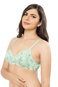 Cotton Casuals Padded Non-Wired Printed T-Shirt Bra - Cotton Ditsy Print thumbnail 3