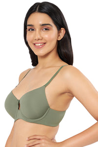 Elegant Dream Padded Wired T-shirt Bra - Sage thumbnail 3