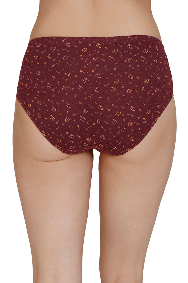 Inner Elastic Print Mid Rise Hipster Panties (Pack of 3) - Image 6 of 7