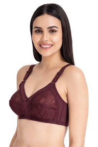 Magic Support Non Padded Non-Wired Full Coverage Bra - Crushed Violet thumbnail 3