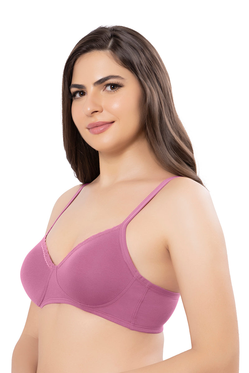 Cotton Casuals Padded Non-Wired Solid T-Shirt Bra - Malaga