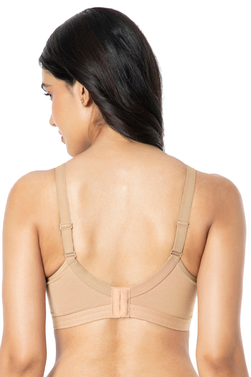 Cotton Chic Support Solid Non Padded Non-Wired Bra - Sandalwood