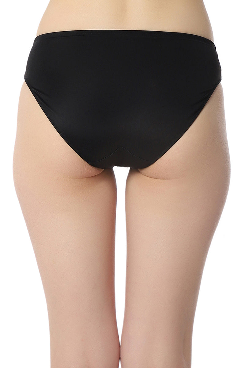 Sheer Luxe Bikini Panty - Black & Stucco