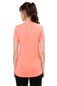 Energize Short Sleeve V-Neck Active T-Shirt - Coral Almond thumbnail 3