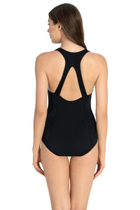 Racerback Swimsuit - Black thumbnail 3