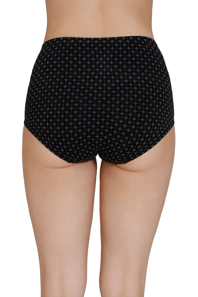 Inner Elastic Print High Rise Full Brief Panties (Pack of 3)