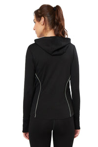 Flaunt Hoodie Full Sleeve Active Jacket - Jet Black thumbnail 3