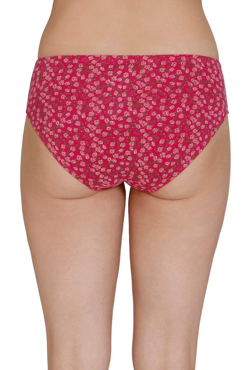 Inner Elastic Print Mid Rise Bikini Panties (Pack of 3)