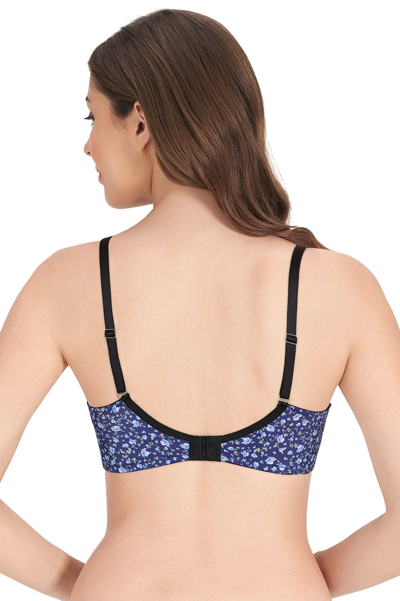 Smooth Dreams Padded Non-wired T-shirt Bra - Midnight Pr - Image 3 of 4