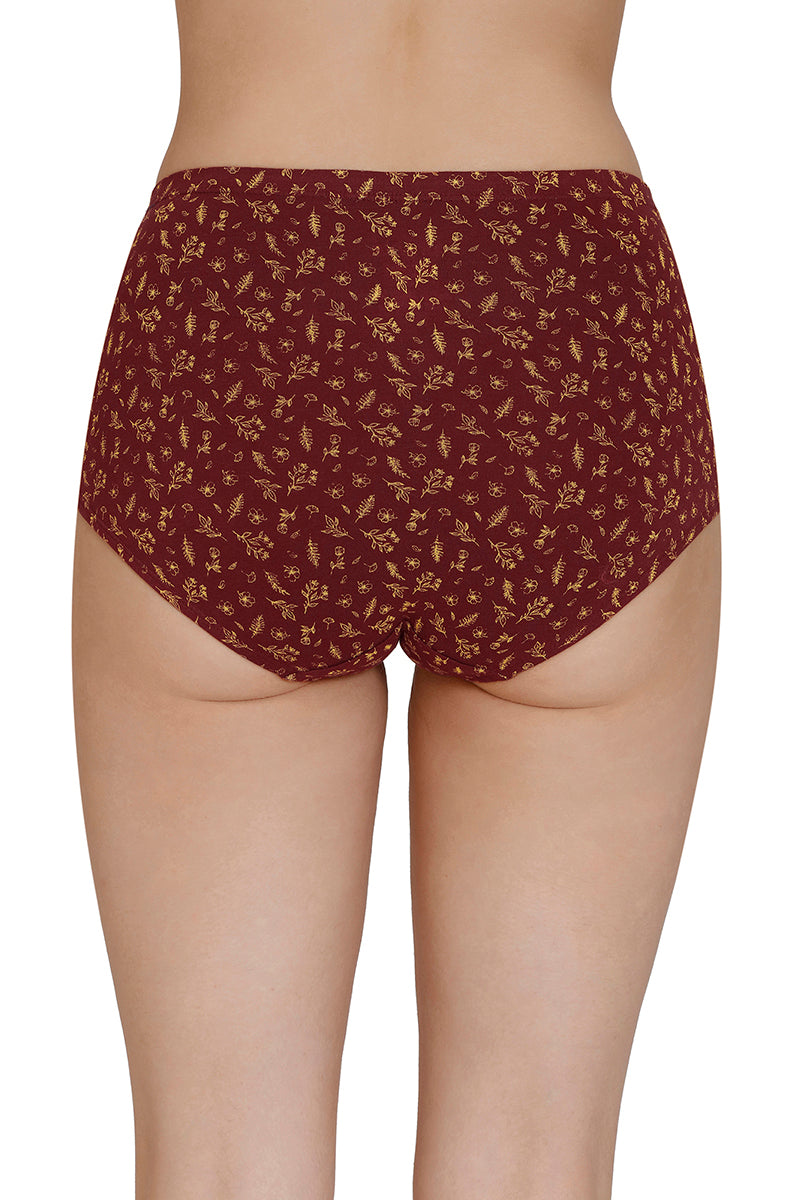 Inner Elastic Print High Rise Full Brief Panties (Pack of 3)