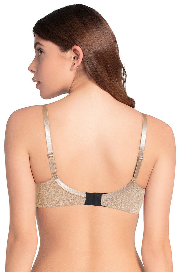 Lace Dream Padded Wired Lace Bra - Sesame_Sesame