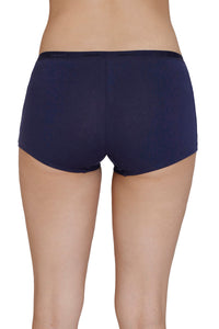 Solid Mid Rise Boyleg Panty - Midnight thumbnail 3