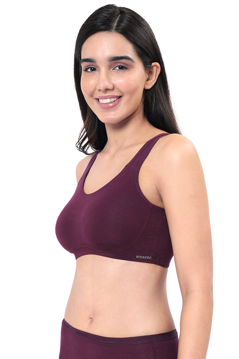 All Day Lounge Solid Non Padded Non-Wired Bra - Pickled Beet