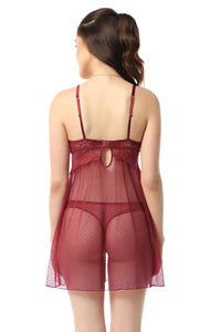 Eternal Bliss Non-padded Non-wired Babydoll - Rio Red thumbnail 3
