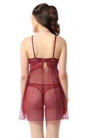 Eternal Bliss Non-padded Non-wired Babydoll - Rio Red