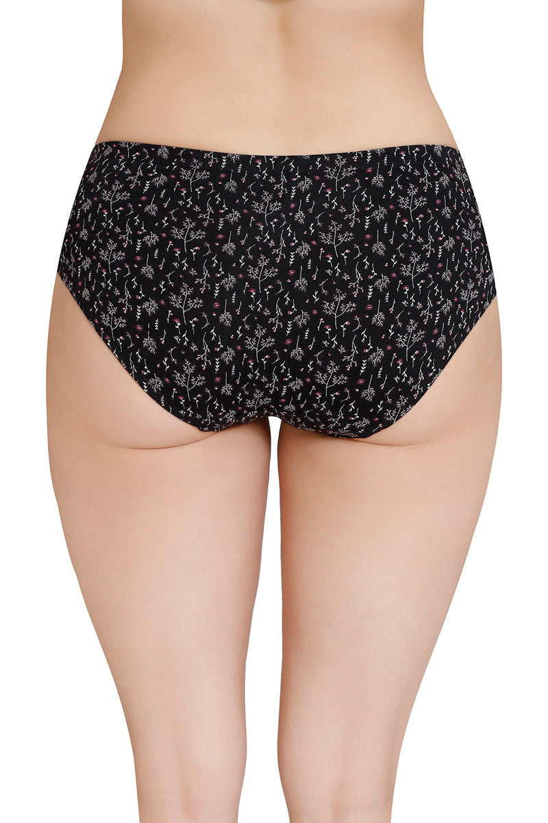 Inner Elastic Printed Mid Rise Hipster Panty (Pack of 3)
