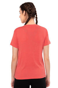 Essential Basic Short Sleeve Round Neck T-Shirt - Cayenne thumbnail 3