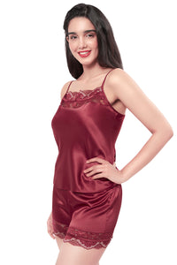 Eternal Bliss Sleeveless Sleep Cami - Red Berry thumbnail 3