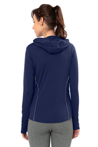 Flaunt Hoodie Full Sleeve Active Jacket - Medieval Blue thumbnail 3