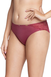 Print Low Rise Seamed Brazillian Panty - Autumn Rose thumbnail 3