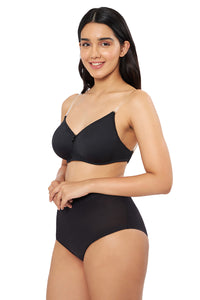 Classic Backless Padded & Non-wired Bra - Black thumbnail 3