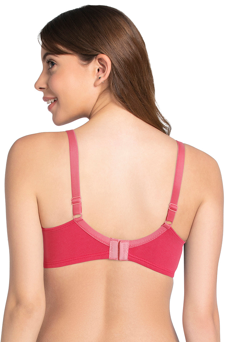 Cotton Dream Padded Non Wired T-shirt Bra - Bright Coral
