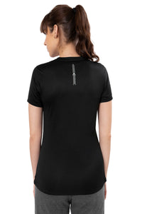 Energize Short Sleeve V-Neck Active T-Shirt - Jet Black thumbnail 3