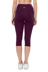 Energize High Rise Active Capri - Blackberry Wine thumbnail 3