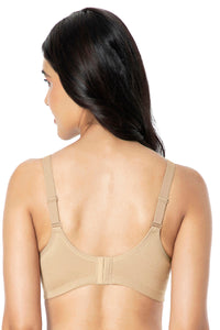 Cotton Smooth Back Solid Non Padded Non-Wired Support bra - Sandalwood thumbnail 3