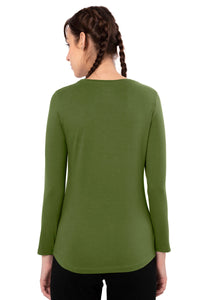 Essential Long Sleeve Round Neck T-Shirt - Cypress thumbnail 3