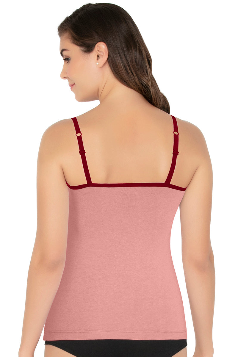 Cotton Camisole - Rose T-Crimson - Image 3 of 4