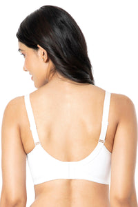 Cotton Super Support Solid Non Padded Non-Wired Bra - White thumbnail 3