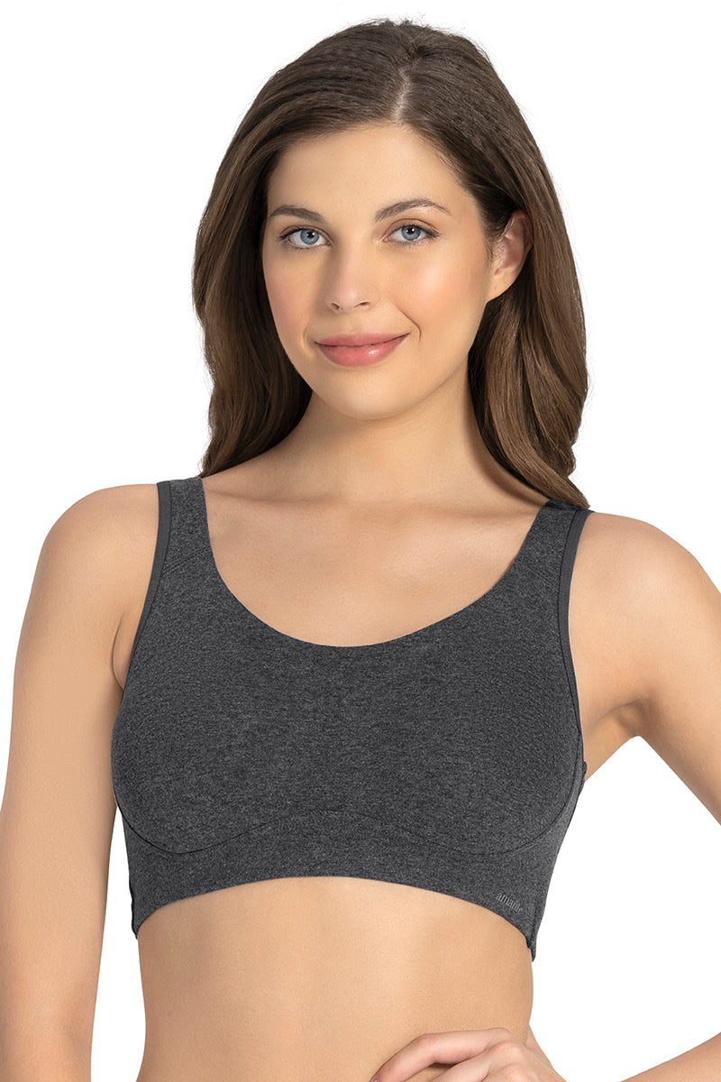 All Day Lounge Non-padded & Non-wired Bra Pack of 2 - D. Grey_Oatm. Marl