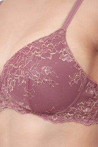 Lace Delight Padded Wirefree Bra - Messa Rose thumbnail 3