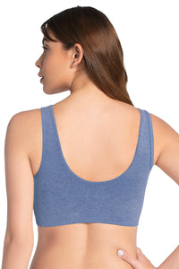 All Day Lounge Non-padded & Non-wired Bra - Blue Marl thumbnail 3