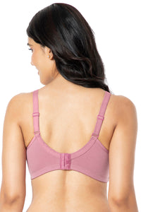 Cotton Chic Support Solid Non Padded Non-Wired Bra - Mesa Rose thumbnail 3