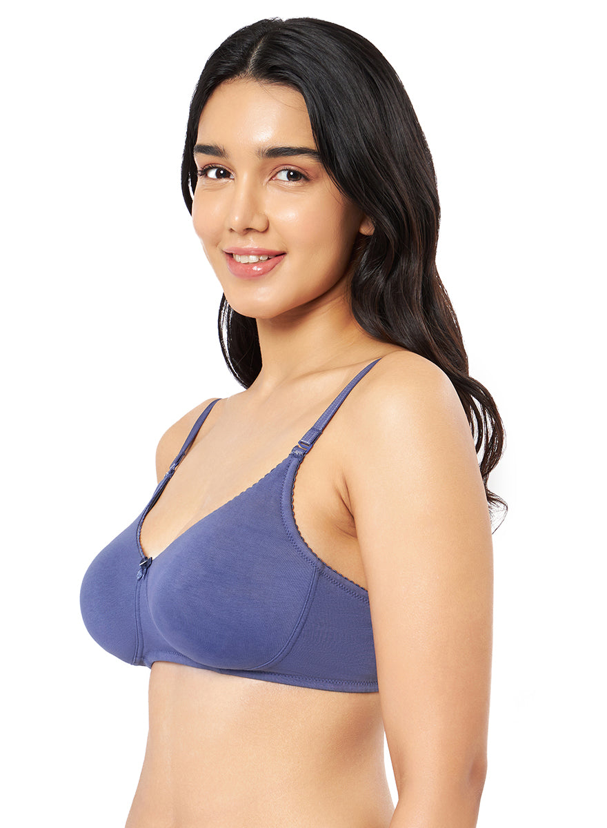 All Day Comfort Non-padded & Non-wired Bra - Crown Blue